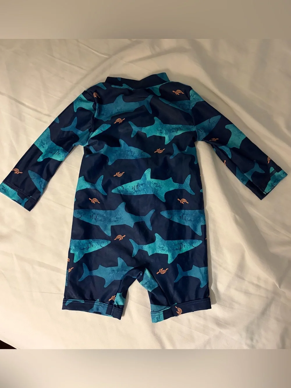 Just One You Carters Infant Swim Suit + Green Sprouts Swim Diaper 3 to 6 Months